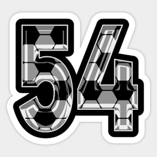 Soccer Number 54 Soccer Jersey #54 Soccer Mom Player Fan Sticker